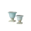 SULLIVANS Aqua Ceramic Urns (Set of 2) -Outdoor Plant Life aqua sullivans plant pots cm2891 64 1000