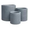 KANTE 15.8 in., 12.6 in. and 9.8 in. Tall Charcoal Lightweight Concrete Outdoor Modern Cylindrical Planters (Set of 3) 2 KANTE 15.8 in., 12.6 in. and 9.8 in. Tall Charcoal Lightweight Concrete Outdoor Modern Cylindrical Planters (Set of 3) -Outdoor Plant Life black kante plant pots rc0119abc c60121 64 1000