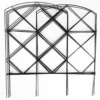 Vigoro 18 in. Lattice Black Folding Metal Garden Fence 2 Vigoro 18 in. Lattice Black Folding Metal Garden Fence -Outdoor Plant Life black metal vigoro garden fencing 51464 64 1000