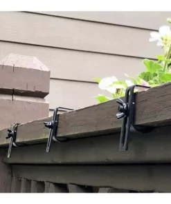 Vigoro Adjustable Window Planter Box Single Metal Bracket -Outdoor Plant Life black metal vigoro plant hangers 51472 fa 1000