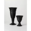 SULLIVANS Metal Black Urns (Set of 2) 2 SULLIVANS Metal Black Urns (Set of 2) -Outdoor Plant Life black sullivans urn planters met1687 64 1000