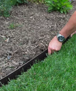 Vigoro 20 ft. Premium Black Composite Edging -Outdoor Plant Life black vigoro brick edging 903002vg fa 1000