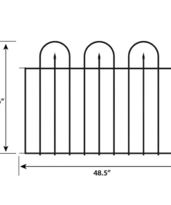 Vigoro Westbrook 36 in. x 48 in. Black Steel Fence Panel (4-Pack) -Outdoor Plant Life black vigoro garden fencing 860329 4pk 40 1000
