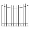 Vigoro Beaumont 40.4 in. H x 49.6 in. W Black Steel 3-Rail Fence Panel (4-Pack) 1 Vigoro Beaumont 40.4 in. H x 49.6 in. W Black Steel 3-Rail Fence Panel (4-Pack) -Outdoor Plant Life black vigoro garden fencing 860336 4pk 64 1000