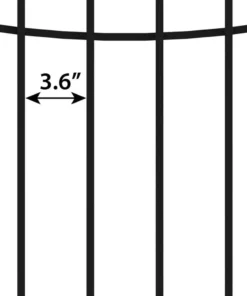 Vigoro Beaumont 40.4 in. H x 49.6 in. W Black Steel 3-Rail Fence Panel -Outdoor Plant Life black vigoro garden fencing 860336 a0 1000