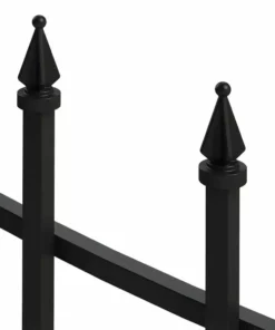 Vigoro Beaumont No Dig 40.4 in. H x 53.7 in. W Black Steel Decorative Fence Gate -Outdoor Plant Life black vigoro garden fencing 860343 a0 1000