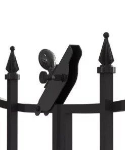 Vigoro Empire/Westbrook 28 in. Black Steel Decorative Fence Gate 17 Vigoro Empire/Westbrook 28 in. Black Steel Decorative Fence Gate -Outdoor Plant Life black vigoro garden fencing 860350 77 1000