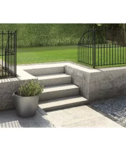 Vigoro Empire 30 in. x 36 in. Black Steel 3-Rail Fence Panel (4-Pack) -Outdoor Plant Life black vigoro garden fencing 860374 4pk 44 1000