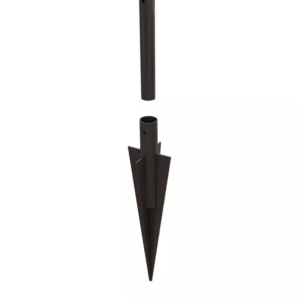 Vigoro Empire/Westbrook 41 in. x 2.3 in. x 2.3 in. Black Steel Fence Post 6 Vigoro Empire/Westbrook 41 in. x 2.3 in. x 2.3 in. Black Steel Fence Post - Image 4