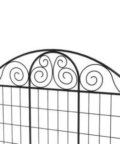 Vigoro Rockdale 43.8 in. Black Steel Fence Panel (3-Pack) 17 Vigoro Rockdale 43.8 in. Black Steel Fence Panel (3-Pack) -Outdoor Plant Life black vigoro garden fencing 860404 1d 1000