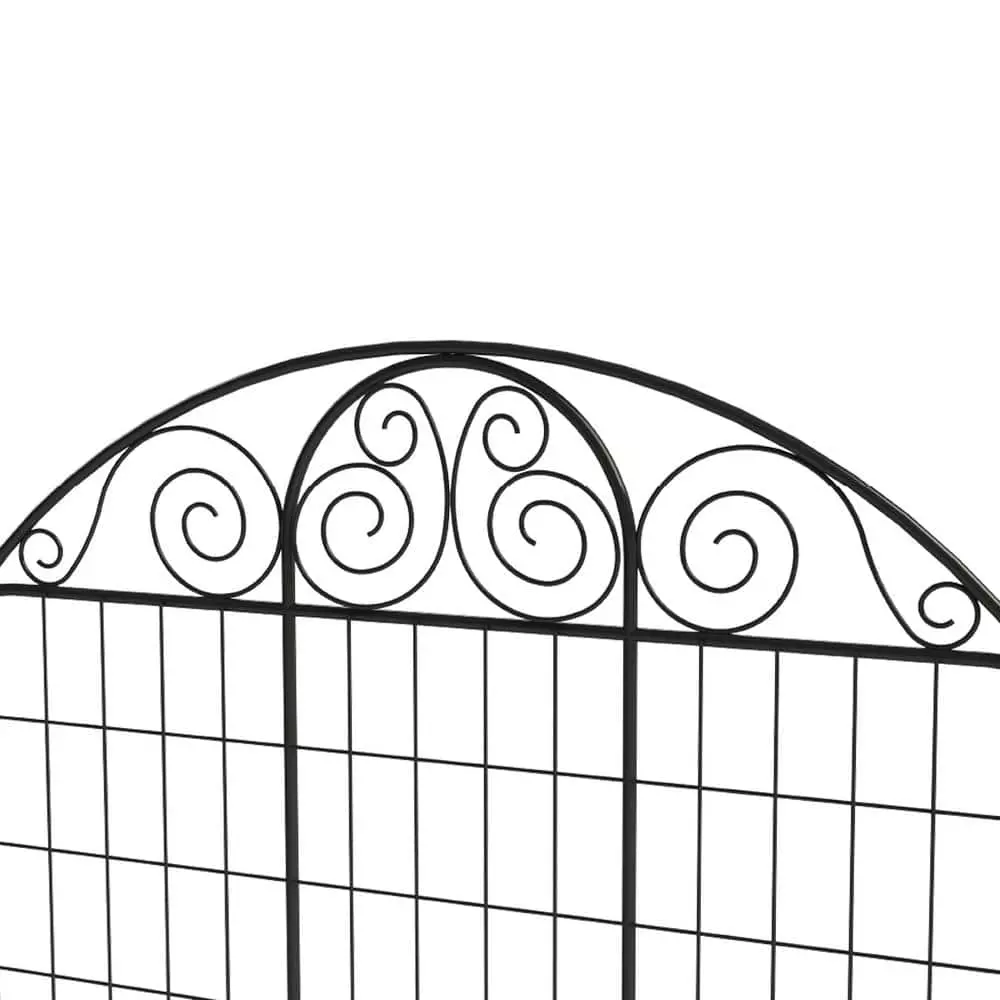 Vigoro Rockdale 43.8 in. Black Steel Fence Panel (3-Pack) 7 Vigoro Rockdale 43.8 in. Black Steel Fence Panel (3-Pack) - Image 5