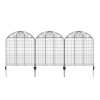 Vigoro Rockdale 43.8 in. Black Steel Fence Panel (3-Pack)
