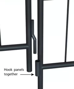 Vigoro Rockdale 43.8 in. Black Steel Fence Panel (3-Pack) 18 Vigoro Rockdale 43.8 in. Black Steel Fence Panel (3-Pack) -Outdoor Plant Life black vigoro garden fencing 860404 66 1000