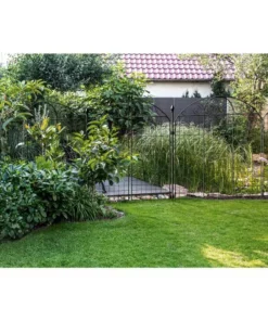 Vigoro Rockdale 43.8 in. Black Steel Fence Panel (6-Pack) 23 Vigoro Rockdale 43.8 in. Black Steel Fence Panel (6-Pack) -Outdoor Plant Life black vigoro garden fencing 860404 6pk 31 1000