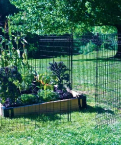 Vigoro 44 in. H x 36 in. W Steel Multi-Purpose No Dig Black Fence Panel -Outdoor Plant Life black vigoro garden fencing 860411 31 1000