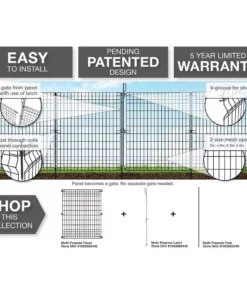 Vigoro 56 in. H Steel Multi-Purpose Black Fence Post (7-Pack) 17 Vigoro 56 in. H Steel Multi-Purpose Black Fence Post (7-Pack) -Outdoor Plant Life black vigoro garden fencing 860428 7pk 1d 1000