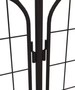 Vigoro Rockdale 41.9 in. Black Steel Fence Gate 17 Vigoro Rockdale 41.9 in. Black Steel Fence Gate -Outdoor Plant Life black vigoro garden fencing 860442 1d 1000