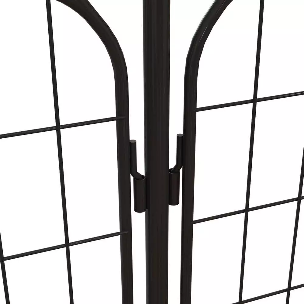 Vigoro Rockdale 41.9 in. Black Steel Fence Gate 7 Vigoro Rockdale 41.9 in. Black Steel Fence Gate - Image 5
