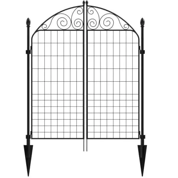 Vigoro Rockdale 41.9 in. Black Steel Fence Gate 8 Vigoro Rockdale 41.9 in. Black Steel Fence Gate - Image 6
