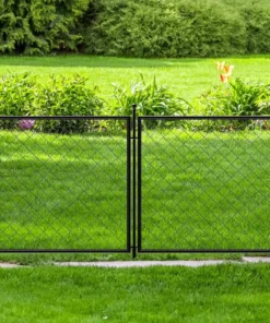 Vigoro 37.3 in. H x 51 in. W Steel Diamond Mesh Garden Fence Panel -Outdoor Plant Life black vigoro garden fencing 860640 44 1000