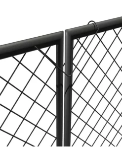 Vigoro 37.3 in. H x 50.2 in. W Steel Diamond Mesh Garden Fence Gate -Outdoor Plant Life black vigoro garden fencing 860657 c3 1000