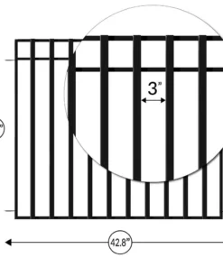 Vigoro 37.2 in. H x 42.87 in. W Steel 3-Rail Garden Fence Panel -Outdoor Plant Life black vigoro garden fencing 860701 40 1000