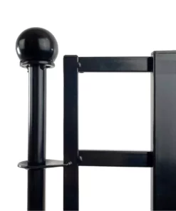 Vigoro 37.2 in. H x 42.87 in. W Steel 3-Rail Garden Fence Panel -Outdoor Plant Life black vigoro garden fencing 860701 c3 1000