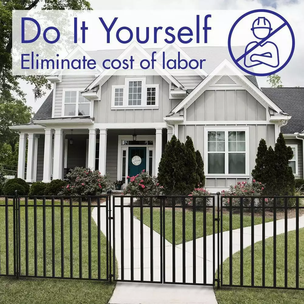 Vigoro 37.2 in. H x 55.7 in. W Steel 3-Rail Garden Fence Gate 12 Vigoro 37.2 in. H x 55.7 in. W Steel 3-Rail Garden Fence Gate - Image 10