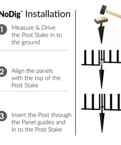 Vigoro 37.2 in. H x 55.7 in. W Steel 3-Rail Garden Fence Gate 20 Vigoro 37.2 in. H x 55.7 in. W Steel 3-Rail Garden Fence Gate -Outdoor Plant Life black vigoro garden fencing 860718 66 1000