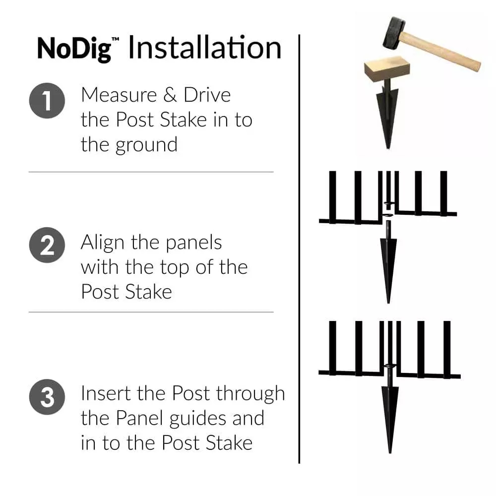 Vigoro 37.2 in. H x 55.7 in. W Steel 3-Rail Garden Fence Gate 8 Vigoro 37.2 in. H x 55.7 in. W Steel 3-Rail Garden Fence Gate - Image 6