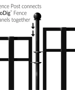 Vigoro 37.2 in. H x 55.7 in. W Steel 3-Rail Garden Fence Gate 21 Vigoro 37.2 in. H x 55.7 in. W Steel 3-Rail Garden Fence Gate -Outdoor Plant Life black vigoro garden fencing 860718 77 1000