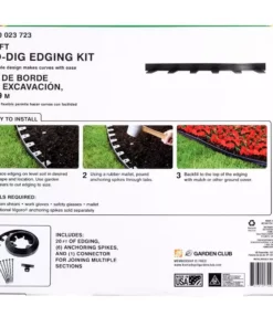 Vigoro 20 ft. No-Dig Landscape Plastic Edging Kit 19 Vigoro 20 ft. No-Dig Landscape Plastic Edging Kit -Outdoor Plant Life black vigoro plastic edging 3001 20hd 6 4f 1000