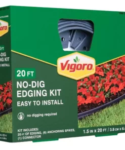 Vigoro 20 ft. No-Dig Landscape Plastic Edging Kit 18 Vigoro 20 ft. No-Dig Landscape Plastic Edging Kit -Outdoor Plant Life black vigoro plastic edging 3001 20hd 6 c3 1000