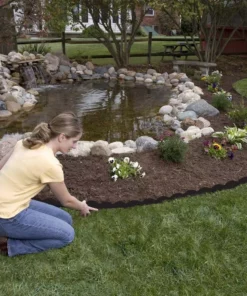 Vigoro 20 ft. x 2.25 in. Black Scalloped Polyethylene No-Dig Edging 11 Vigoro 20 ft. x 2.25 in. Black Scalloped Polyethylene No-Dig Edging -Outdoor Plant Life black vigoro plastic edging 3011 20hd 5 1f 1000