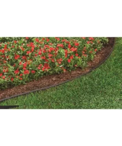 Vigoro 60 ft. x 0.5 in. x 4.5 in. Black Plastic Lawn Edging -Outdoor Plant Life black vigoro plastic edging vig 60c 1f 1000