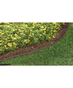 Vigoro 60 ft. x 0.5 in. x 4.5 in. Black Plastic Lawn Edging -Outdoor Plant Life black vigoro plastic edging vig 60c 44 1000