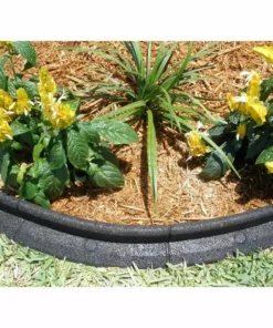Vigoro EcoBorder 4 ft. Black Rubber Landscape Edging (Single) -Outdoor Plant Life black vigoro rubber edging ecobrd blk 4 ft 4f 1000