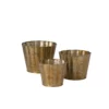 SULLIVANS Brown Metal Flower Pots (Set of 3) -Outdoor Plant Life brown sullivans plant pots met1578 64 1000