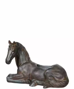 SULLIVANS Brown Resin Horse Planter