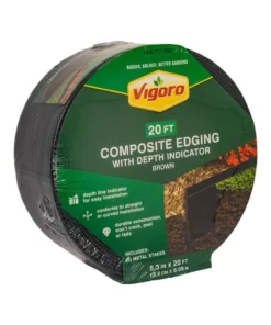Vigoro 20 ft. Premium Brown Composite Edging 13 Vigoro 20 ft. Premium Brown Composite Edging -Outdoor Plant Life brown vigoro brick edging 903001vg c3 1000