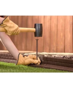 Vigoro 4 ft. Brown No-Dig Rubber Landscape Edging (6-Pack) -Outdoor Plant Life brown vigoro rubber edging dcbfe4bn6 44 1000