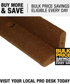 Vigoro EcoBorder 4 ft. Brown Rubber Landscape Edging (6-Pack) -Outdoor Plant Life brown vigoro rubber edging ecobrd brn 6pk 77 1000