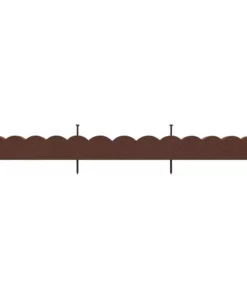 Vigoro 47 in. x 2 in. x 4 in. Brown Scalloped Rubber Garden Edging -Outdoor Plant Life brown vigoro rubber edging mt5001678 c3 1000