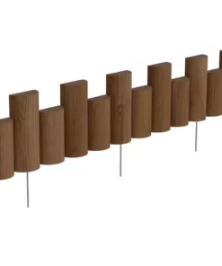 Vigoro 3 ft. Wooden Half-Log Edging