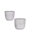 SULLIVANS Gray Cement Flower Pot (Set of 2) -Outdoor Plant Life cement sullivans plant pots cmt1134 64 1000