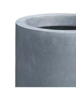 KANTE 15.8 in. W Round Charcoal Concrete/Fiberglass Indoor Outdoor Elegant Planter -Outdoor Plant Life charcoal kante plant pots osc0119c c60121 4f 1000