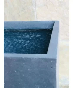 KANTE 24 in. H Square Charcoal Concrete/Fiberglass Indoor Outdoor Elegant Tall Planter 25 KANTE 24 in. H Square Charcoal Concrete/Fiberglass Indoor Outdoor Elegant Tall Planter -Outdoor Plant Life charcoal kante plant pots osf0002b c60121 31 1000