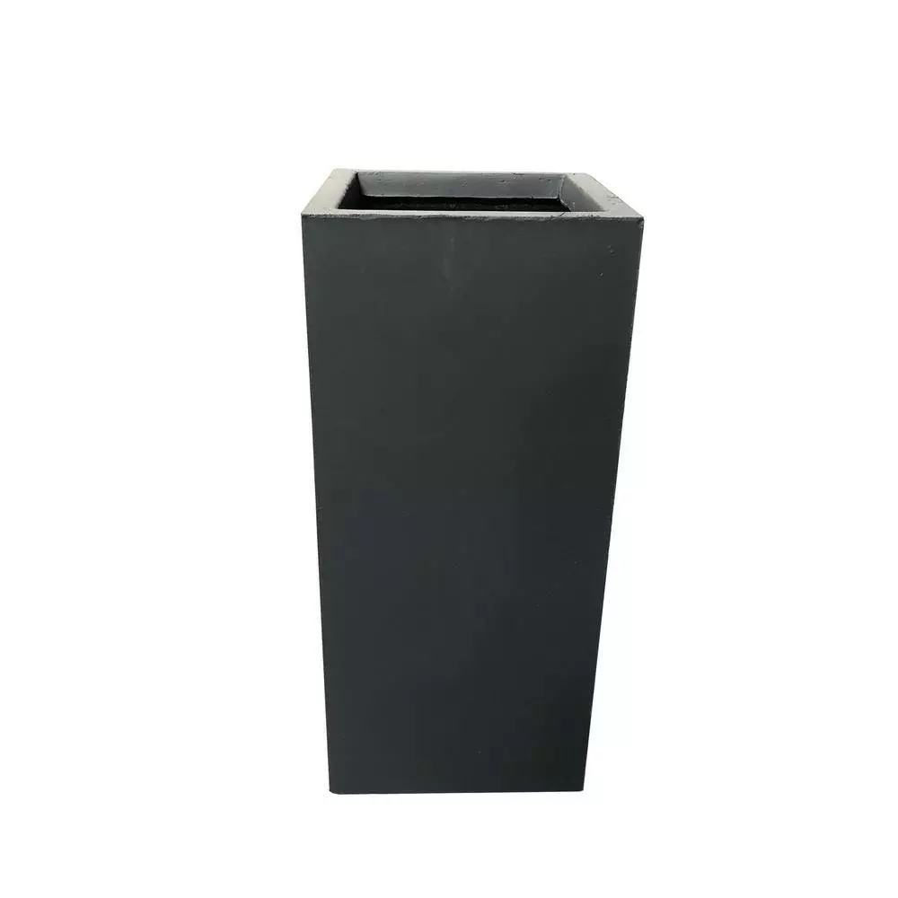 KANTE 24 in. H Square Charcoal Concrete/Fiberglass Indoor Outdoor Elegant Tall Planter 7 KANTE 24 in. H Square Charcoal Concrete/Fiberglass Indoor Outdoor Elegant Tall Planter - Image 5