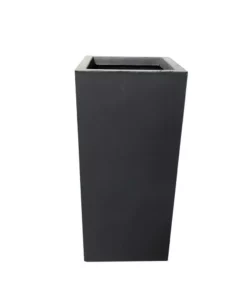 KANTE 28 in. H Square Charcoal Concrete/Fiberglass Indoor Outdoor Modern Tall Planter 18 KANTE 28 in. H Square Charcoal Concrete/Fiberglass Indoor Outdoor Modern Tall Planter -Outdoor Plant Life charcoal kante plant pots osf0002c c60121 c3 1000