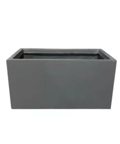 KANTE 23 in. L Rectangular Charcoal Concrete/Fiberglass Indoor Outdoor Elegant Planter -Outdoor Plant Life charcoal kante plant pots osf0104a c60121 c3 1000